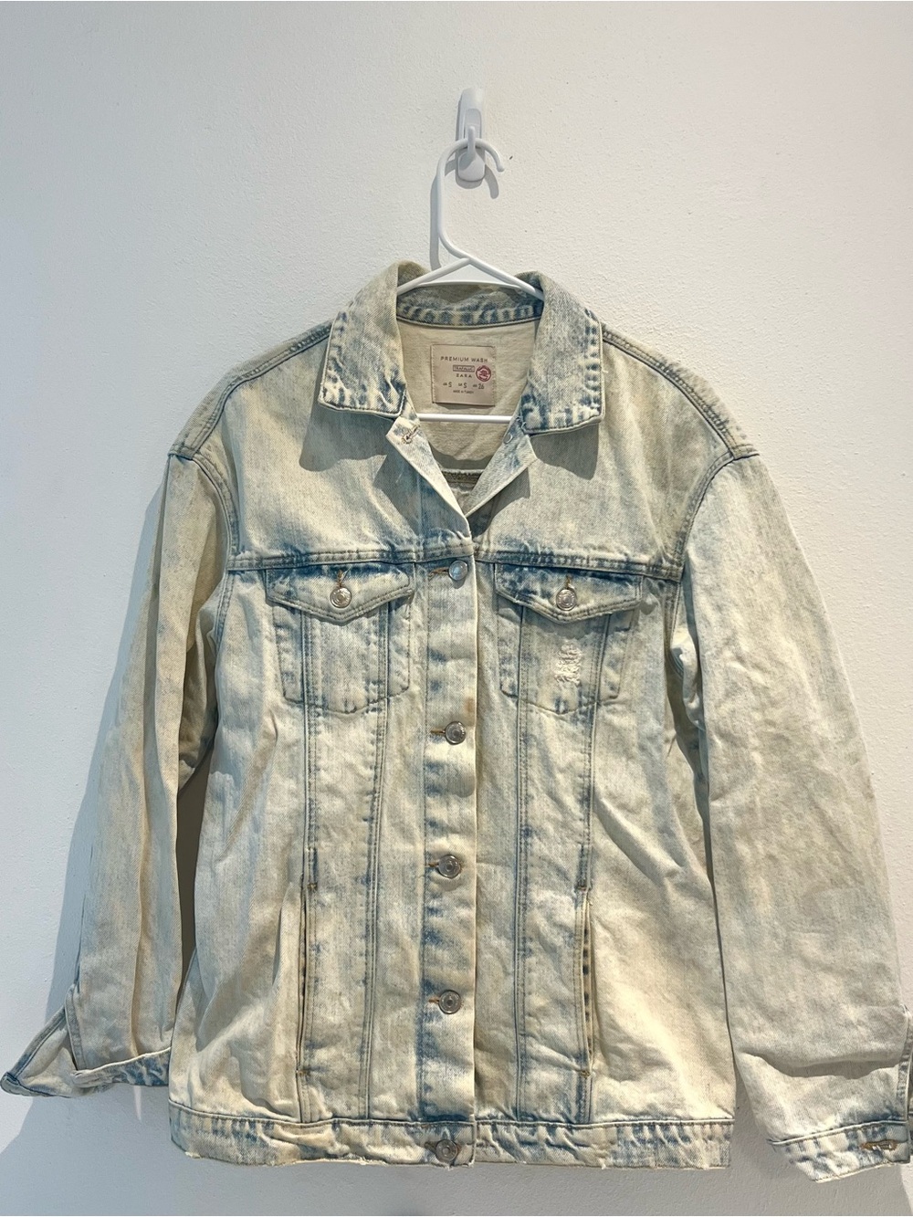 Zara Trafaluc Premium Wash Light Blue Denim Jacket